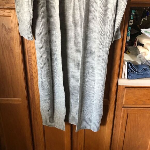 NWT PRETTY LITTLE THING Open Maxi Knitted Cardigan Duster Plus Size 18 - Picture 5 of 14